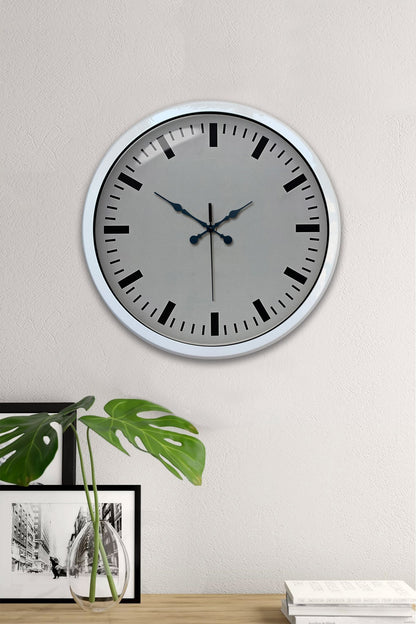 40 Cm Metal Beyaz Modern Duvar Saati