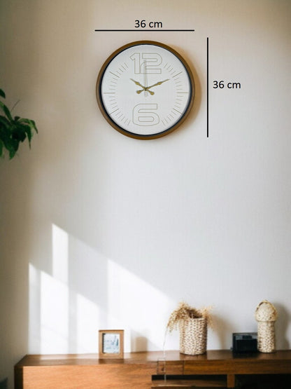 36 Cm Kahverengi Dekoratif Duvar Saati