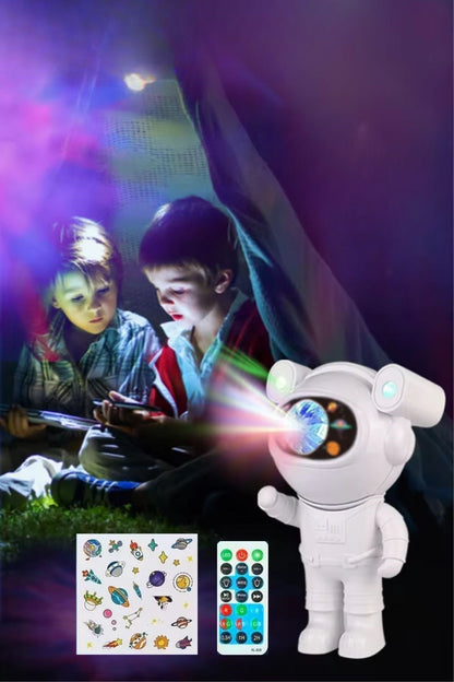 BUFFER® Stickerlı,Kumandalı ASTRONOT Model Gece Lambası