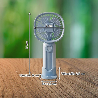 BUFFER® 3 Kademeli Telefon Tutuculu Standlı Mini Fan – Tuşu Ayı Figürlü Masaüstü ve EldeKullanılabilen Taşınabilir Fan EKL30