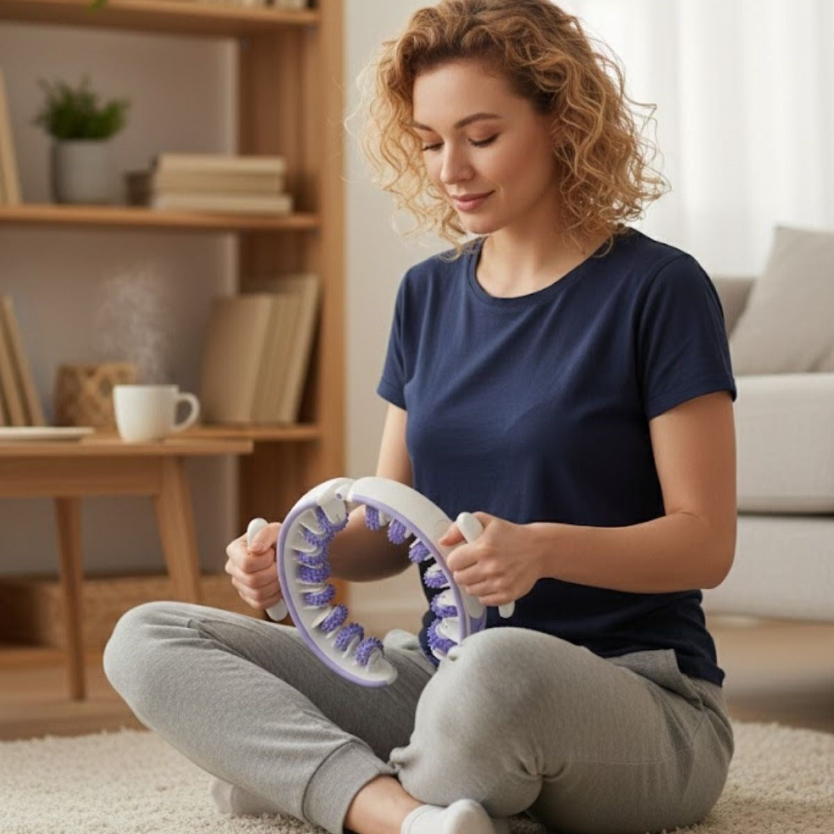 BUFFER® 14 Tekerlekli 360° Selülit Karşıtı Masaj Aleti – Çıkarılabilir 3 Tekerleği Çıkarılabilen, Bacak, Kol ve Karın İçin Sıkılaştırıcı Masaj Rulosu