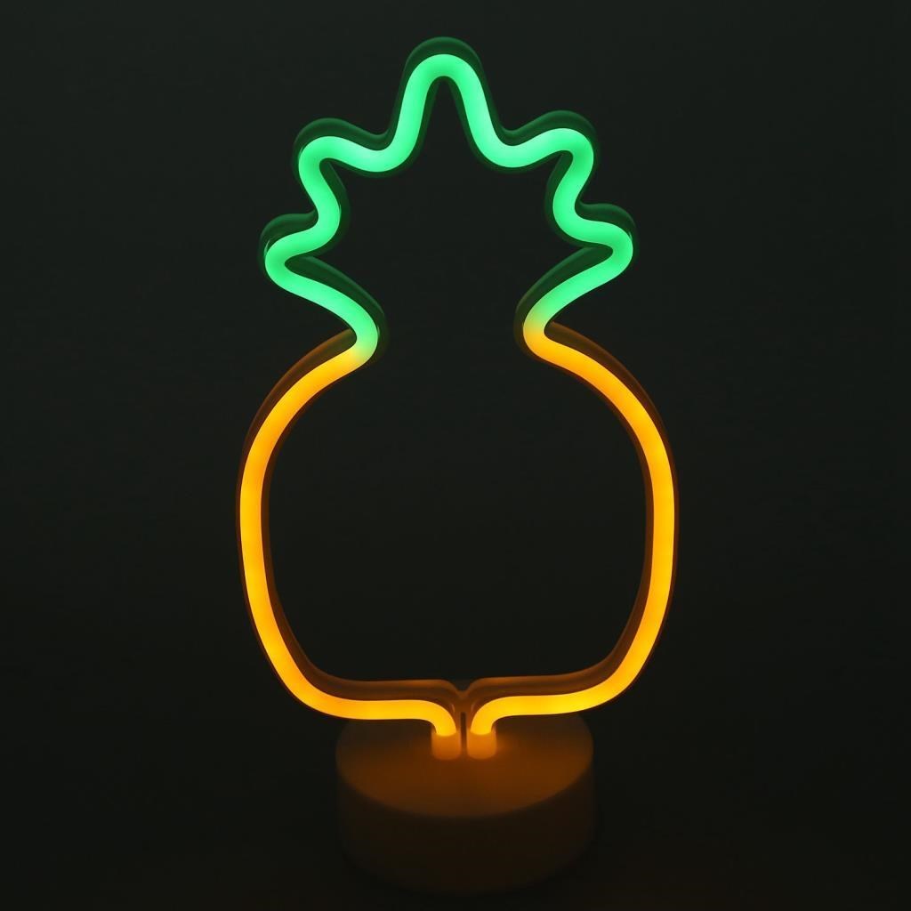 BUFFER® Dekoratif Ananaslı Neon Led Masa Ve Gece Lambası Hediyelik Lamba