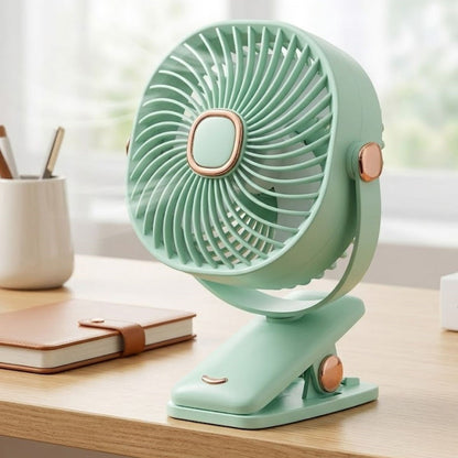 BUFFER® 3 Kademeli Mandallı Masaüstü Fan – 360° Tam Tur Dönebilen Oynar Başlıklı Duvara Monte Edilebilen Mini Fan ZB113