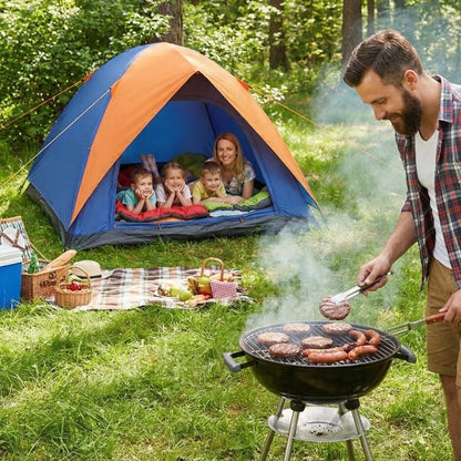 BUFFER® 4 Kişilik Manuel Kurulum Gölgelikli Kamp Çadırı – Aile, Doğa, Piknik ve Outdoor 200x200x135 cm