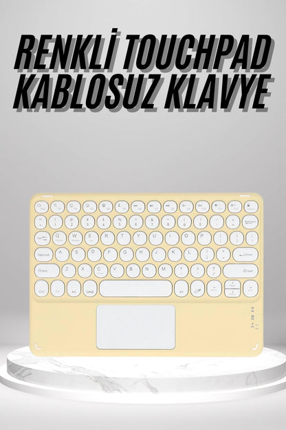 Touchpad Uyumlu Bluetooth Klavye Slim Kablosuz Wifi Q Klavye