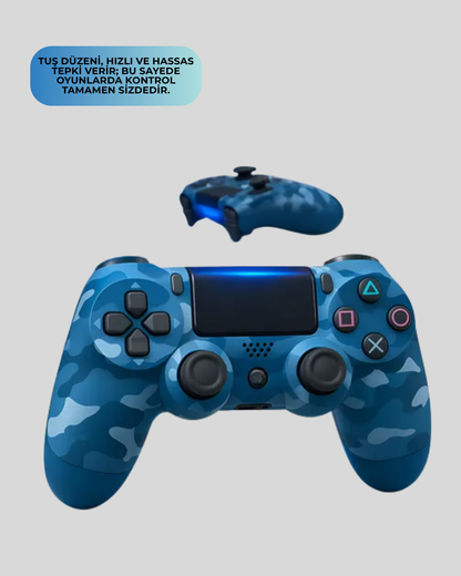 Şarjlı Kablosuz PS4 Oyun Kolu Titreşimli Hassas Kontrol