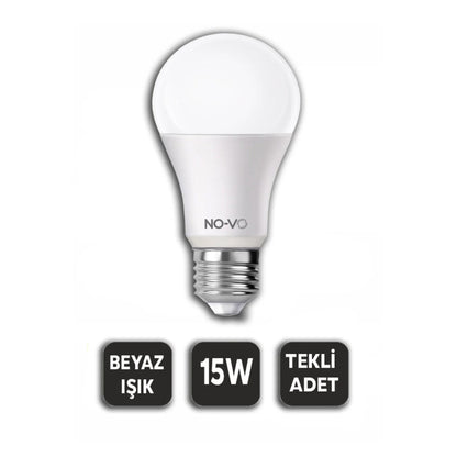 10 ADET 15W BEYAZ LED AMPUL 1200LM 6500K 15.000 SAAT ÖMÜR (5643)