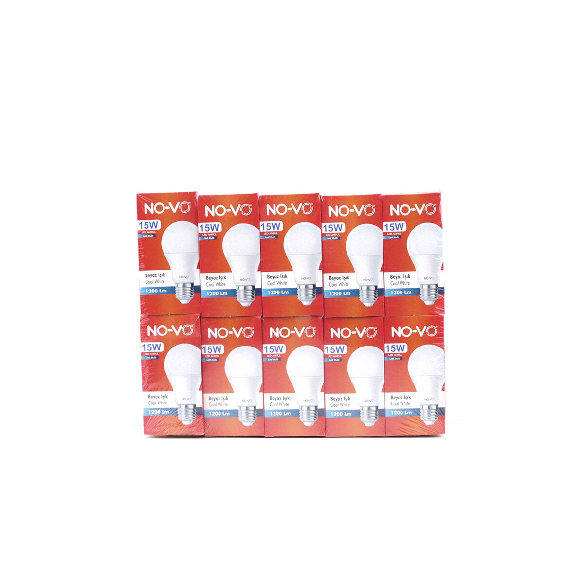 10 ADET 15W BEYAZ LED AMPUL 1200LM 6500K 15.000 SAAT ÖMÜR (5643)