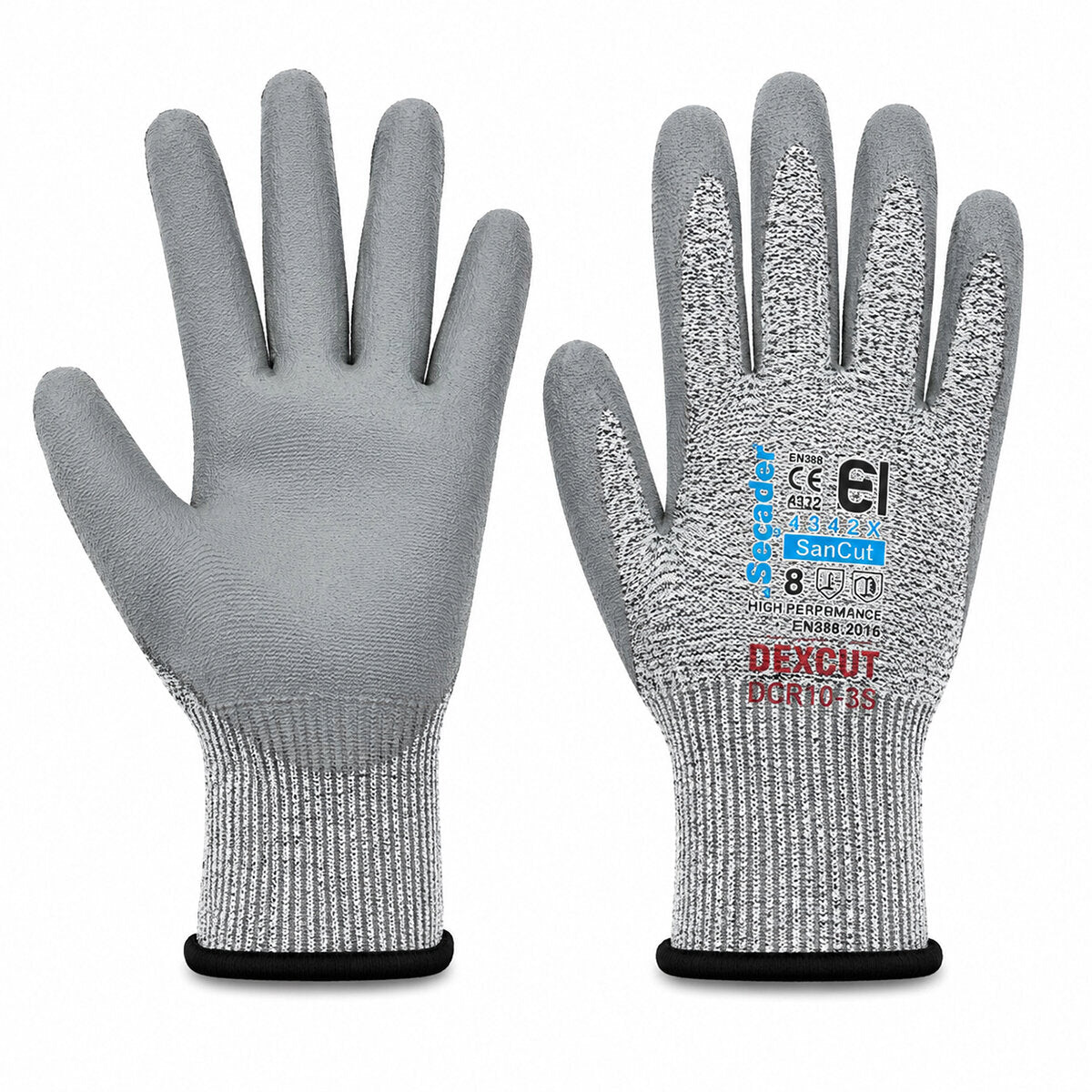 10 ADET ZEBRA NO 8 SMALL KESİLME DİRENÇLİ NİTRİL İŞÇİ ELDİVEN BANDI (5643)