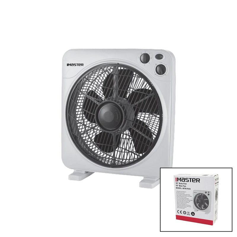10 İNÇ KUTU FAN VANTİLATÖR 3 KADEME HIZ 6 PLASTİK KANAT 38W 60DK.ZAMAN AYARLI MTR-F610 (5643)