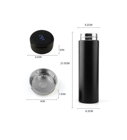 Dijital Sıcaklık Göstergeli Renkli Çelik Termos - 500 ML (5643)
