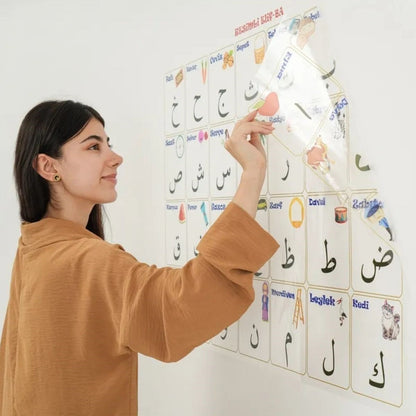 70x100 cm Statik Kağıt Elif-Ba Öğrenme Tahtası (5643)