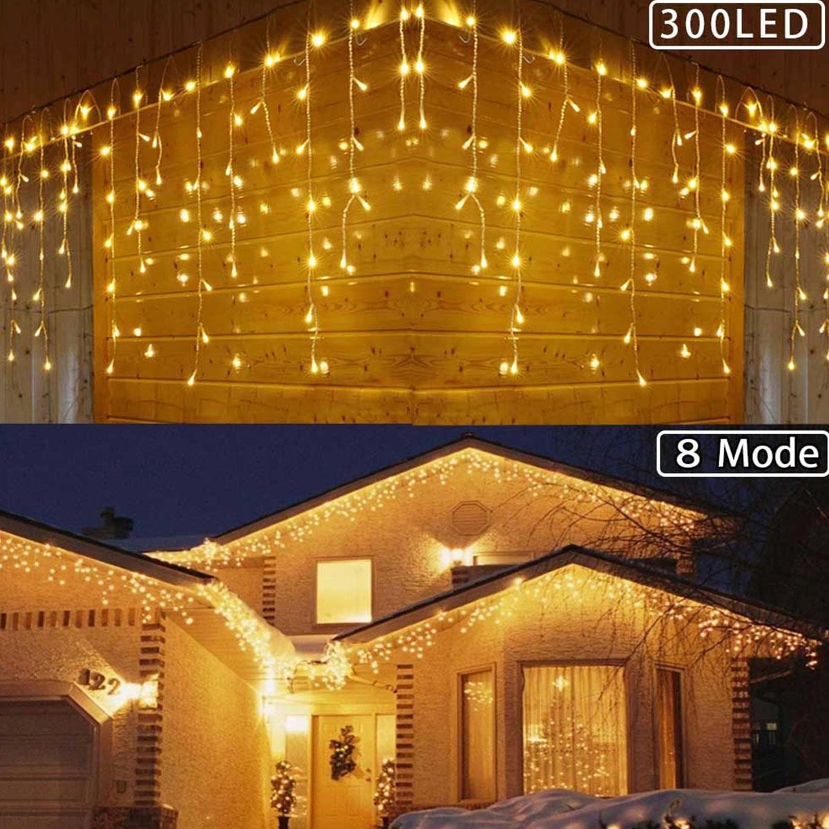 8 Fonksiyonlu 16 Saçaklı Perde Led 3 x 1 (Günışığı) (5643)
