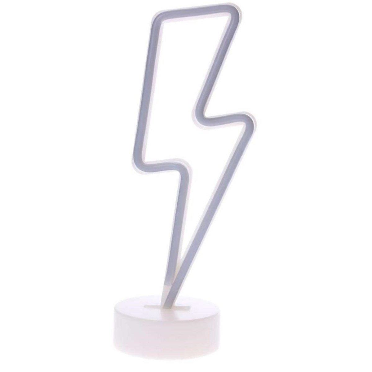 Dekoratif Şimşek Şeklinde Pilli Neon Led Lamba Süs Masa Lambası (5643)