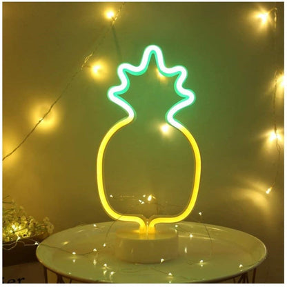 Dekoratif Ananaslı Neon Led Masa Ve Gece Lambası Hediyelik Lamba (5643)