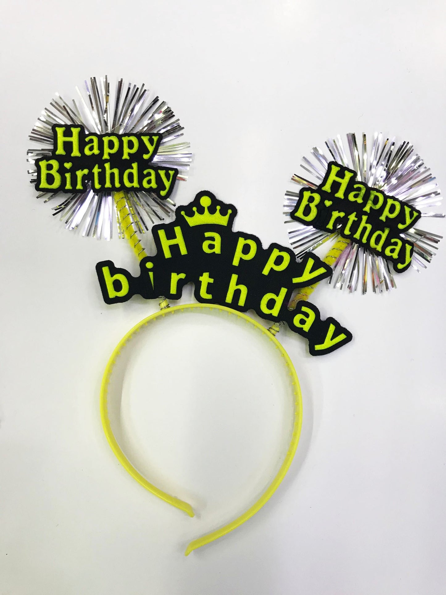Happy Birthday Neon Renk Doğum Günü Tacı 12 Adet (5643)