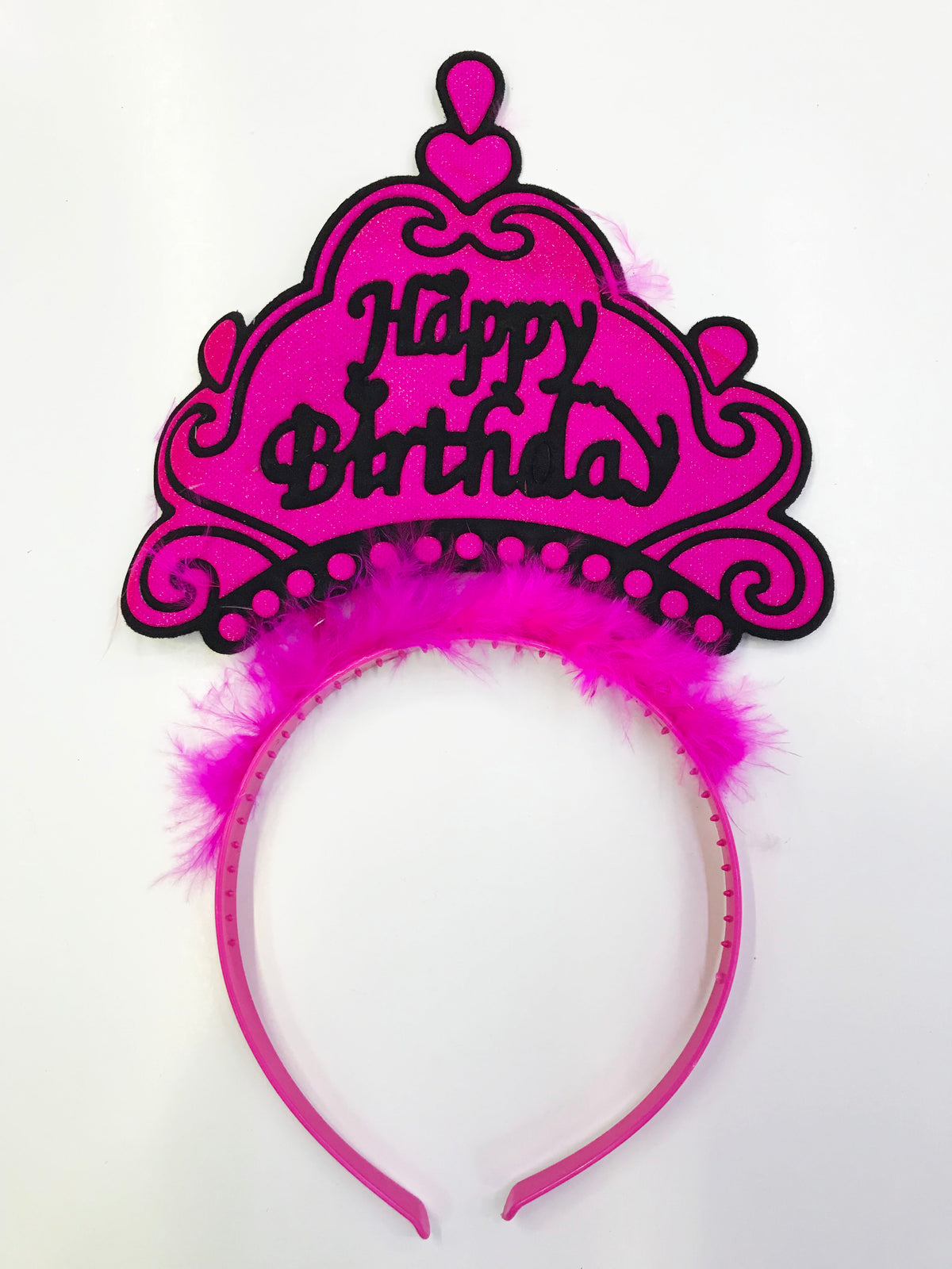 Happy Birthday Yazılı Neon Renk Taç 12 Adet (5643)