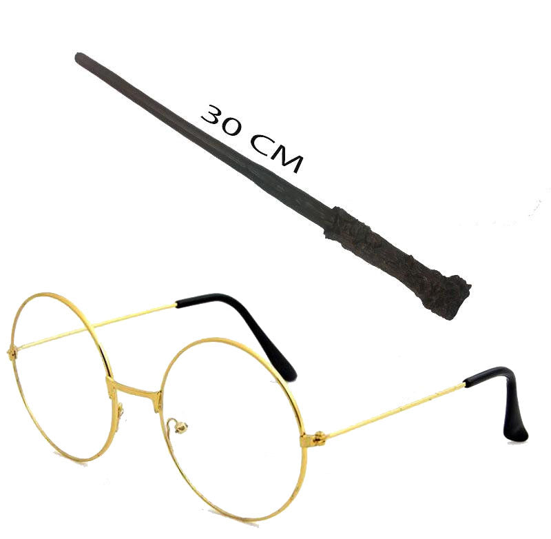 Harry Potter Asası 30 cm ve Harry Potter Gözlüğü Seti (5643)