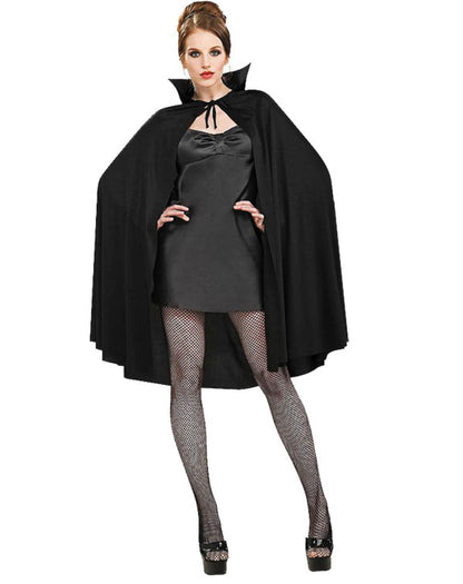 Siyah Renk Yakalı Halloween Pelerini 90 cm (5643)