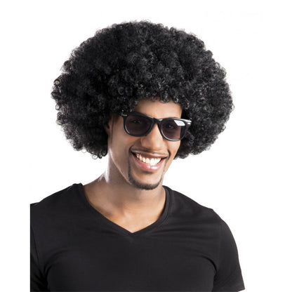 Siyah Renk Kıvırcık Afro Bonus Peruk Parti Peruğu (5643)