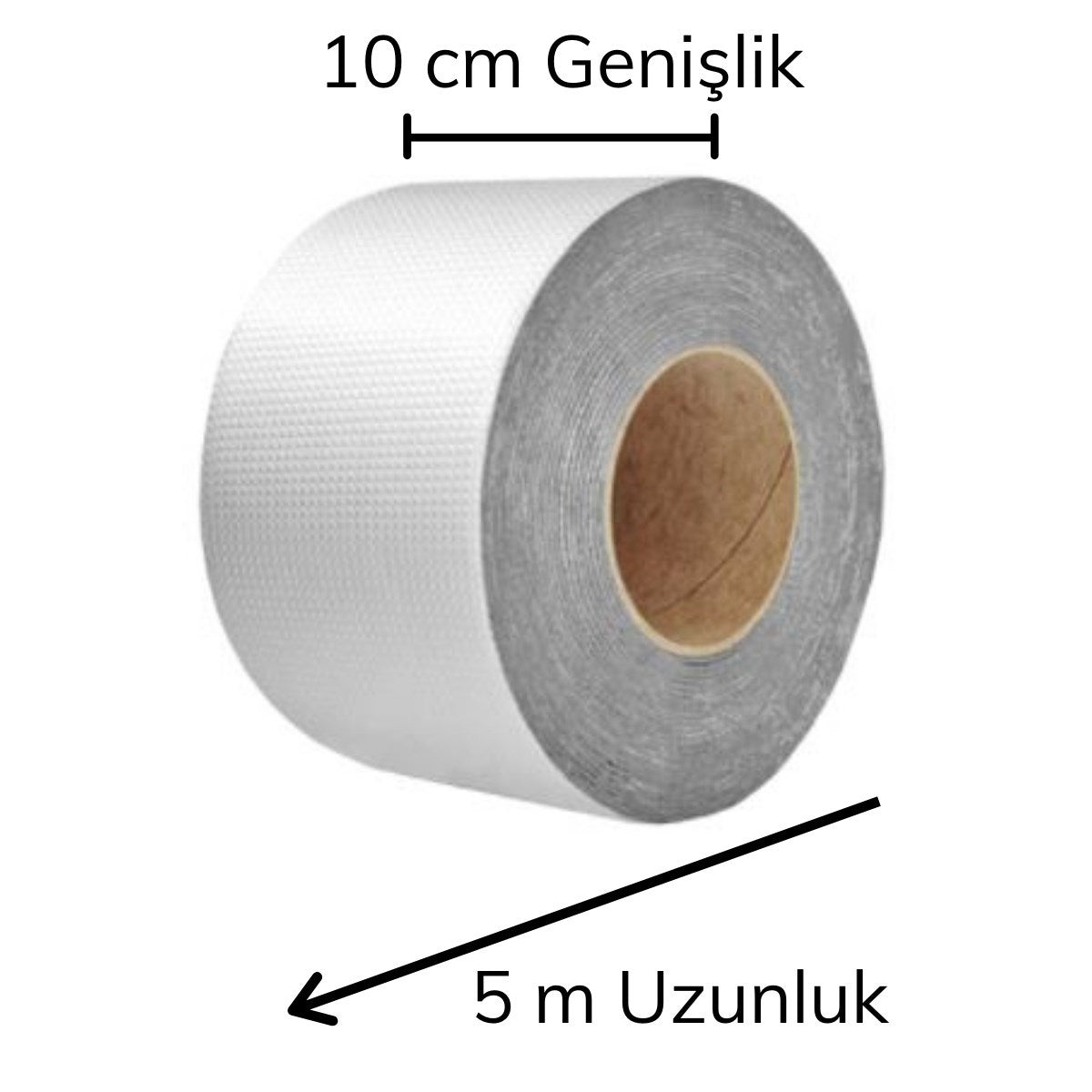 Yüksek Sıcaklık Dayanan Su Geçirmez Çatı Boru Duvar Çatlak Onarıcı Yapışkan Bant Folyo 10 cm (5643)