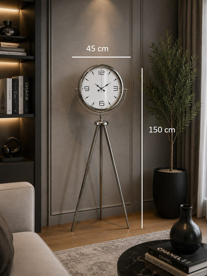 Krom Legacy 150 x 45 Cm Metal Tripod Ayaklı Saat