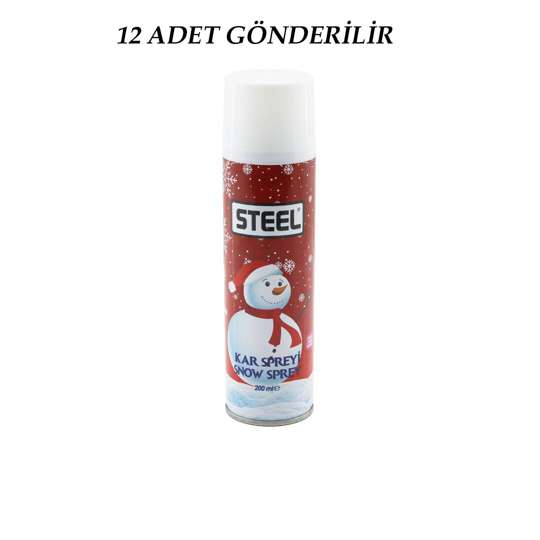 12 ADET STEEL MAX KAR SPREYİ 200ML (5643)