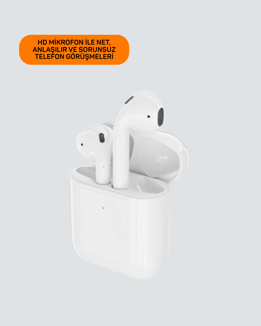 iPhone Pro ve Pro Max Uyumlu TWS Bluetooth Kulaklık Gürültü Engelleyici