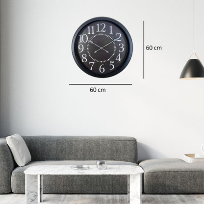 Black Legacy 60 x 60 Cm Metal Duvar Saati