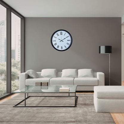 Siyah Dekoratif Roma Rakamlı 52 x 52 Cm Duvar Saati