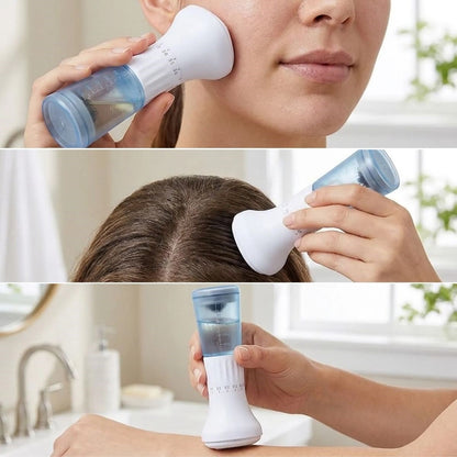 140 İğneli Serum Hazneli Dermaroller – 0-3 mm Ayarlı Dermaroller Mikro İğneli Saç, Cilt ve Vücut Bakım Aparatı (5643)