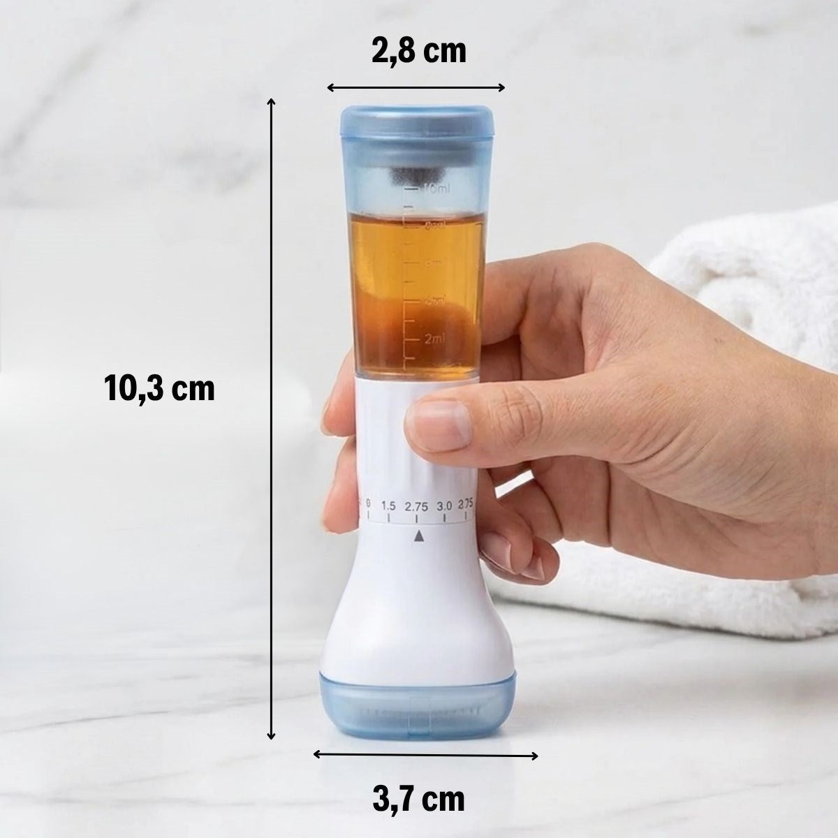 140 İğneli Serum Hazneli Dermaroller – 0-3 mm Ayarlı Dermaroller Mikro İğneli Saç, Cilt ve Vücut Bakım Aparatı (5643)