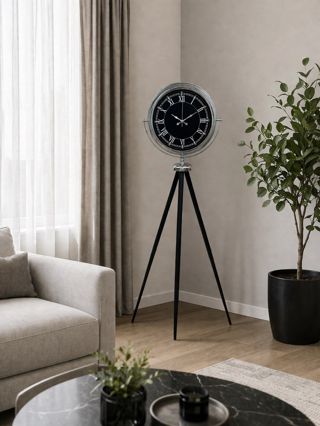 Regal Krom Tripod Ayaklı Saat