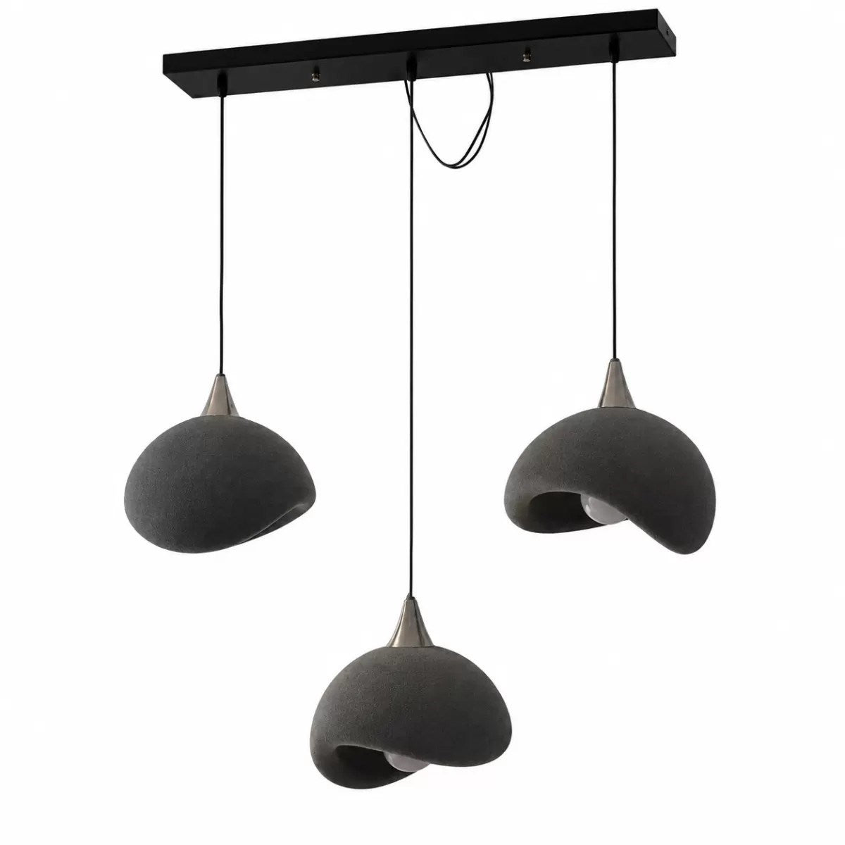 Beton Görünümlü 3d Pla Plastik İskandinav Tarz Sarkıt Avize – Salon Ve Cafe İçin 61-70 Cm Gri