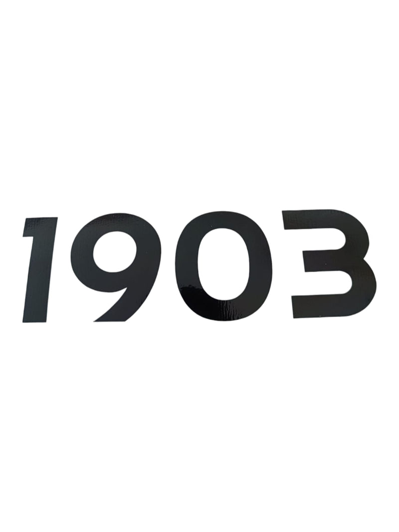 1903 Yazılı Oto Sticker Siyah 20x7cm