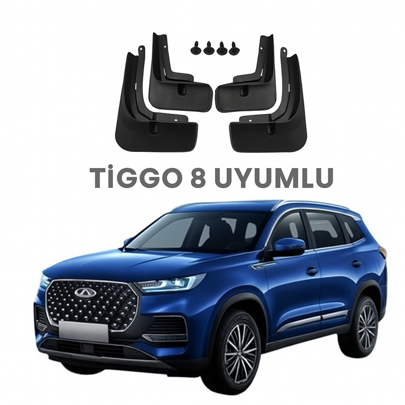 Tiggo 8 Pro Paçalık Tozluk Çamurluk Siyah 4'lü