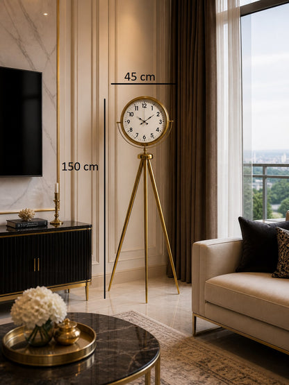 Gold Tripod Ayaklı Lüks Saat