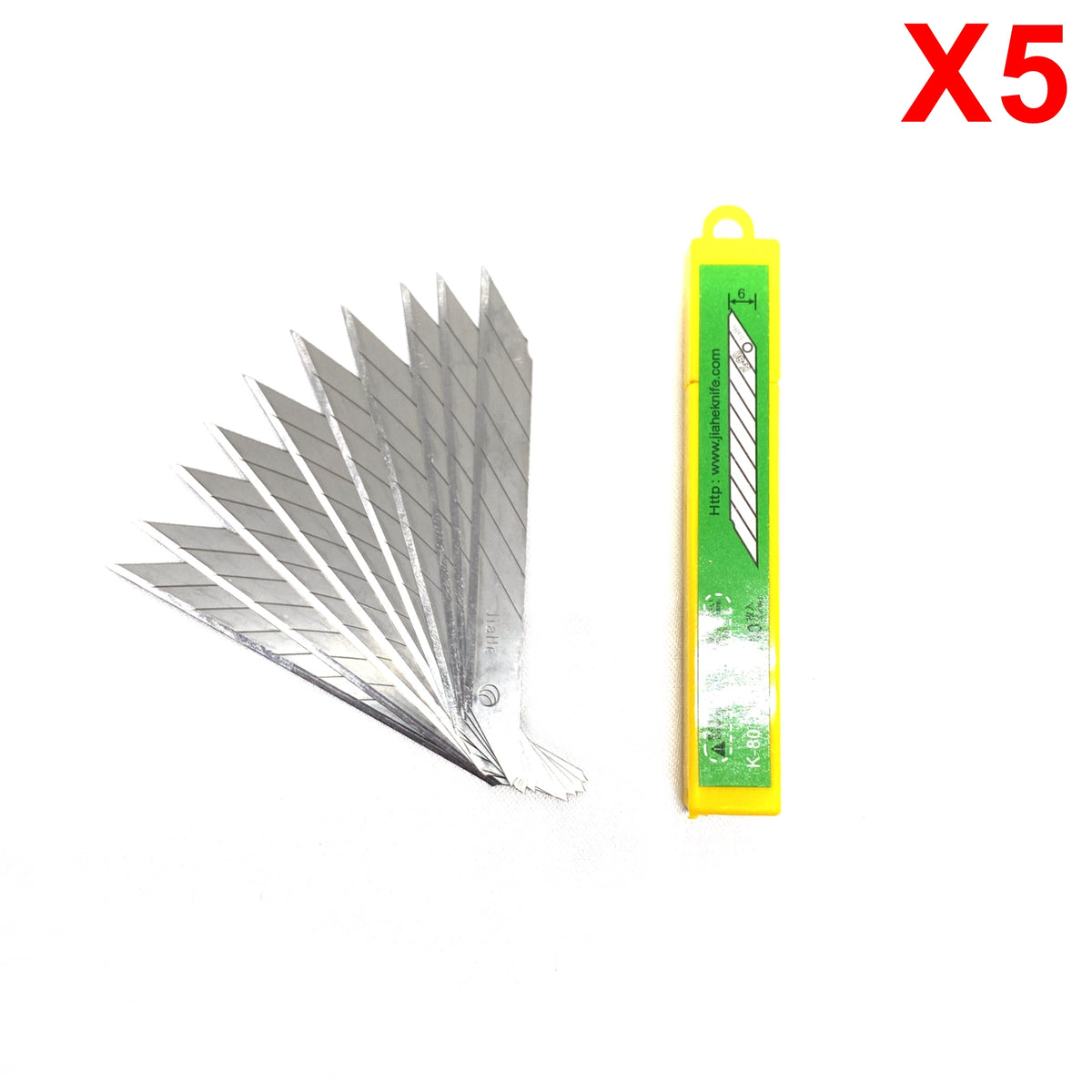 KO-80 Çelik Maket Bıçağı Falçata Ucu Yedeği 9mm 30 Derece Küçük 50'li