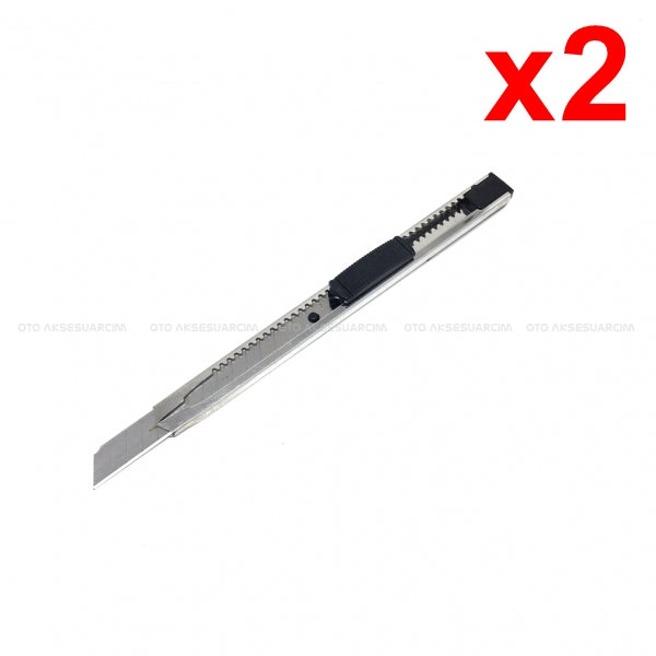 Metal Dar Maket Bıçağı İnce Falçata 9mm 2 Adet