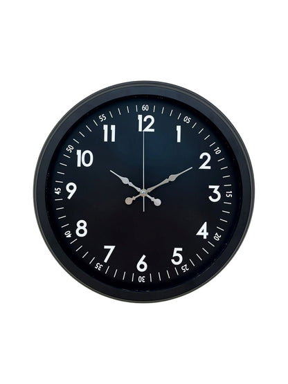Pure Dark Black 40 Cm Metal Duvar Saati