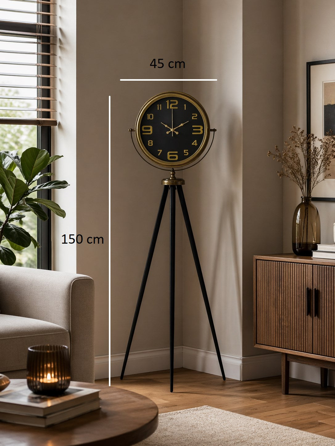 Black Noble Eskitme Tripod Ayaklı Saat