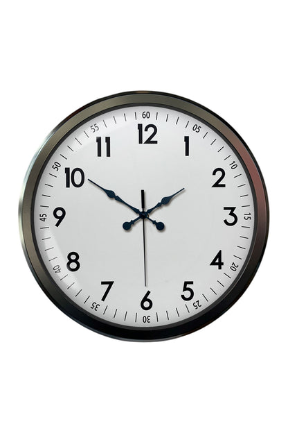 Black Classic 52 Cm Metal Modern Ve Şık Duvar Saati