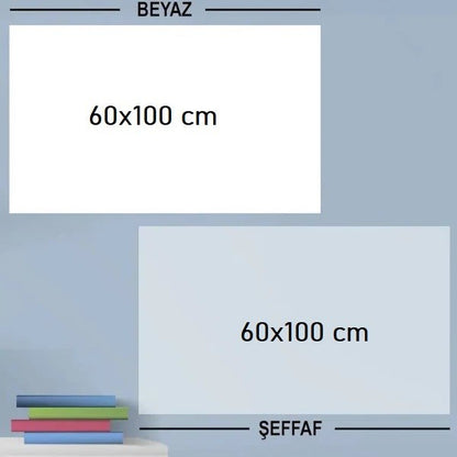 BUFFER® Ders Çalışma Yazı Tahtası Manyetik Duvar Stickerı 100x60 cm