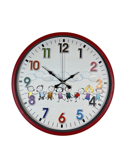 36 Cm Kırmızı Çocuk Odası Duvar Saati