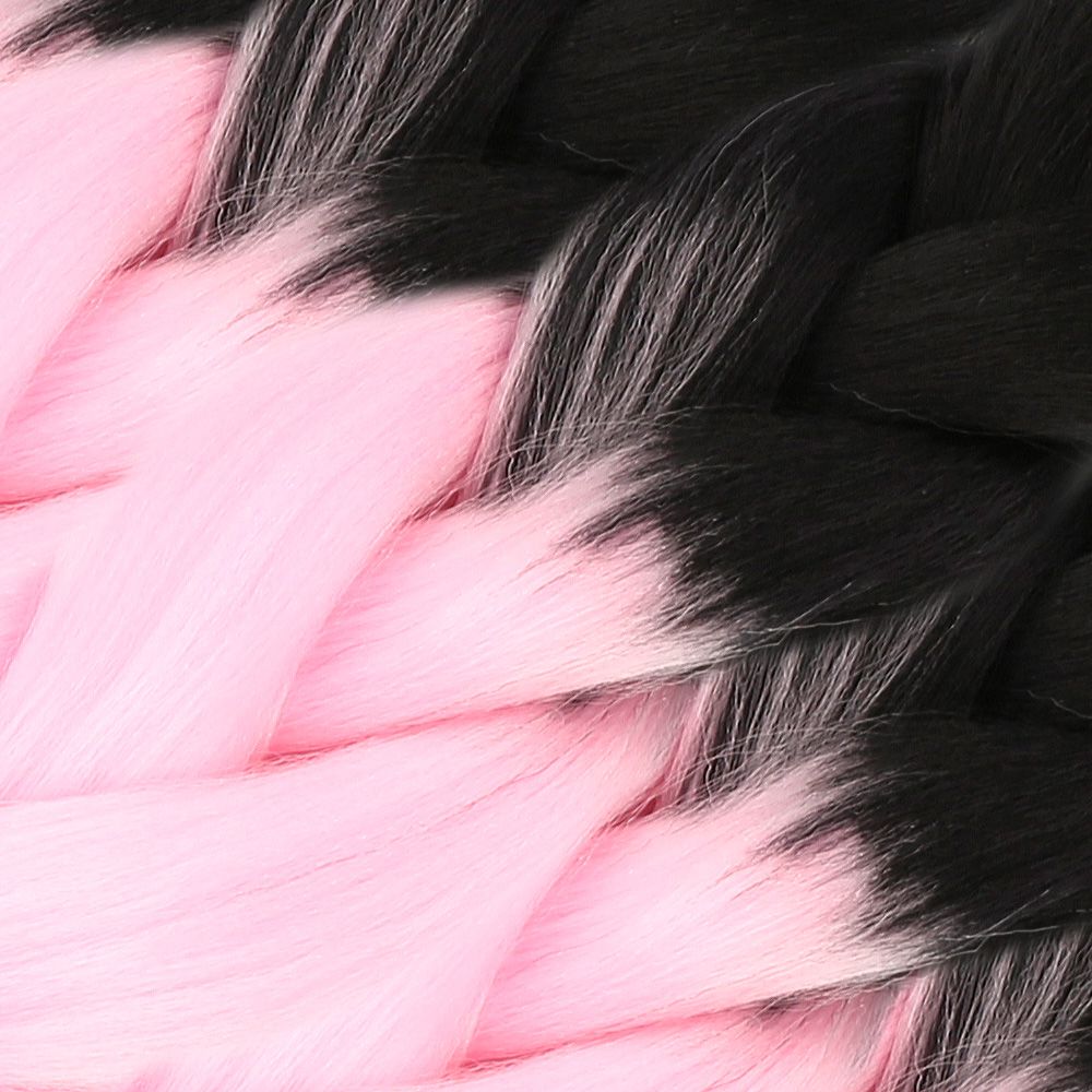 Afrika Örgülük Sentetik Ombreli Saç 100 Gr. - Siyah / Şeker Pembe