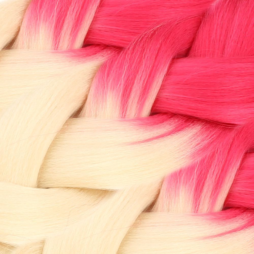 Afrika Örgülük Sentetik Ombreli Saç 100 Gr. - Pembe / Platin