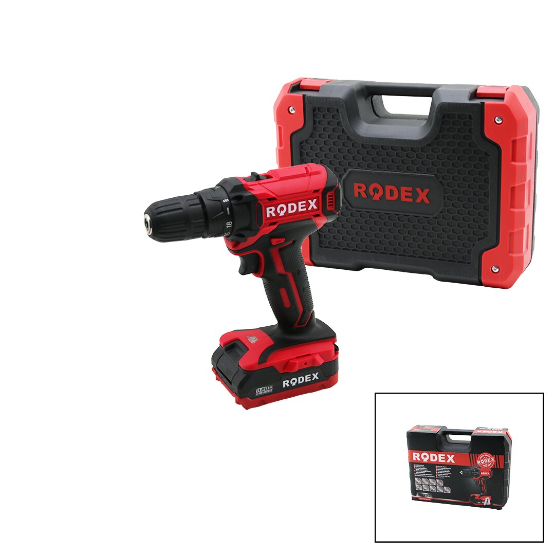 2 KADEME HIZ-VİTESLİ ŞARJLI=ÇİFT BATARYA19PCS UÇLUMATKAP 0-350 / 0-1350 RPM 16.8V / 2.0A LI-ION RDX-3365 (5643)
