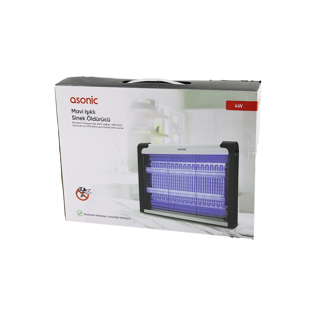 2 LEDLİ SİNEK ÖLDÜRÜCÜ CIZ MAKİNE 4W - 2000V 30M2 ETKİNLİK ALANI AS-A28 (5643)