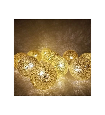 2 Metre 10’lu Top Led Işık - Pilli Gün Işığı Dekoratif Aydınlatma