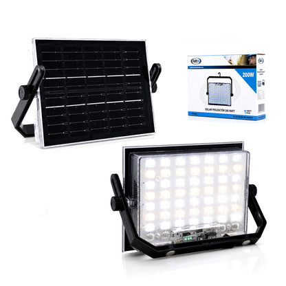 200W GÜNEŞ ENERJİLİ LED IŞIK SOLAR PROJEKTÖR - FENER KAMP - DIŞ MEKAN 3 FARKLI LED IŞIK 348961 LMB (5643)